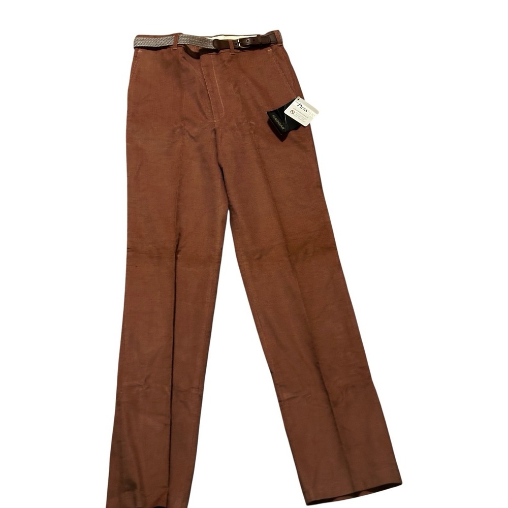 Vintage 90s Haggar Press Uge Corduroy Pants 32x34 Brown NWT Dad Preppy